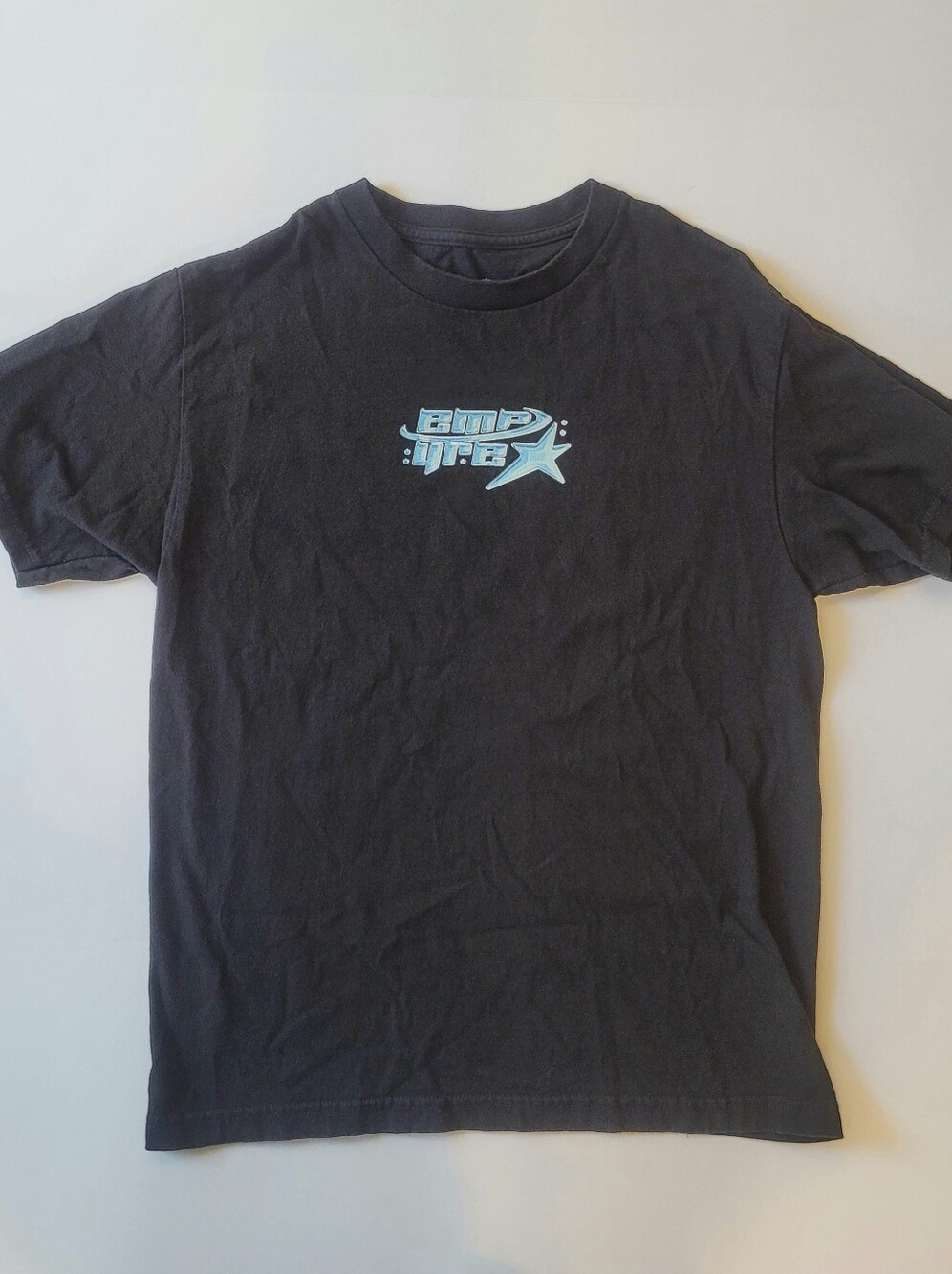 Empyre Black Graphic T-Shirt Size Medium Y2K Star Logo Streetwear Cotton